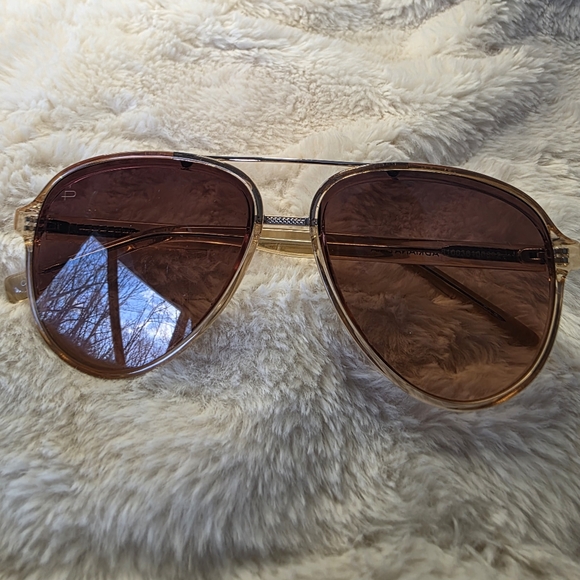NWOT PRIVE REVAUX X Adriana Lima Tan Aviator Sunglasses - Picture 9 of 9